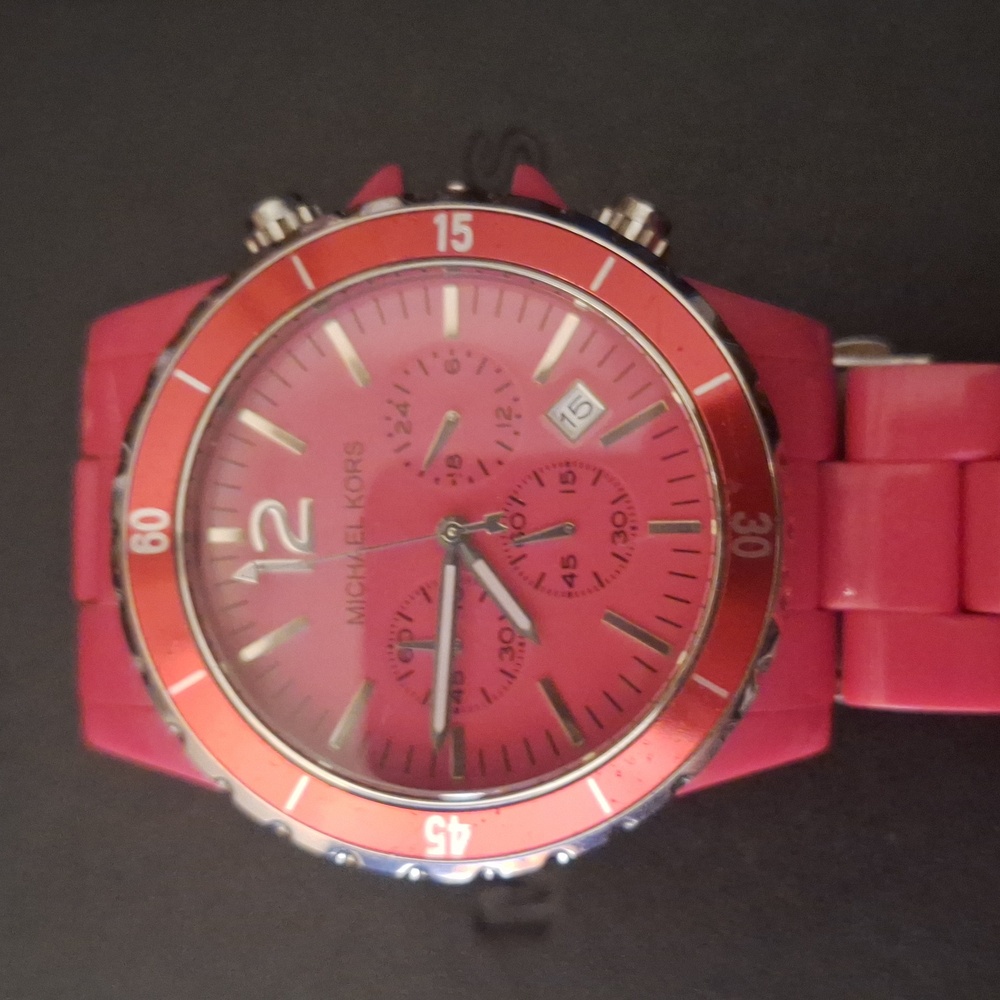 MK magenta watch